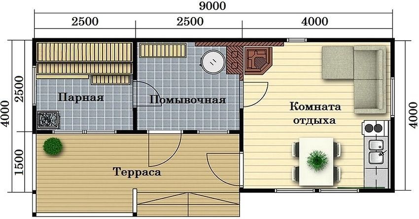 чертеж ванны своими руками подробная инструкция с фото 4х9 м с комнатой отдыха и террасой Инструкция по постройке ванны своими руками