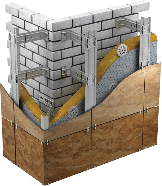 вентилируемый фасад из керамогранита