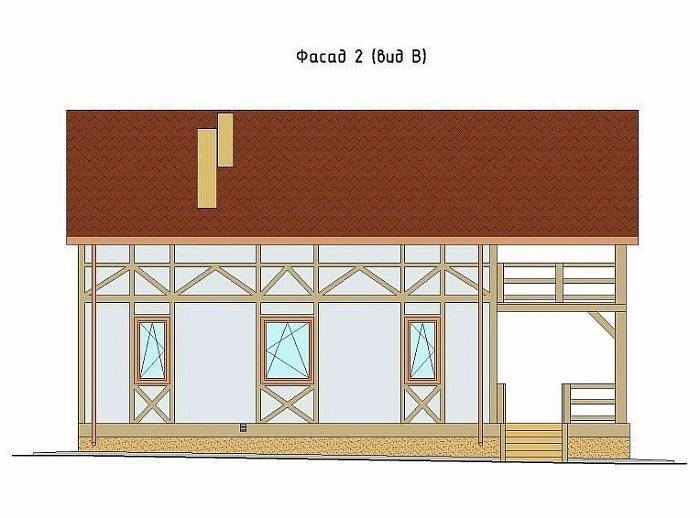 схема имитации фахверкового фасада