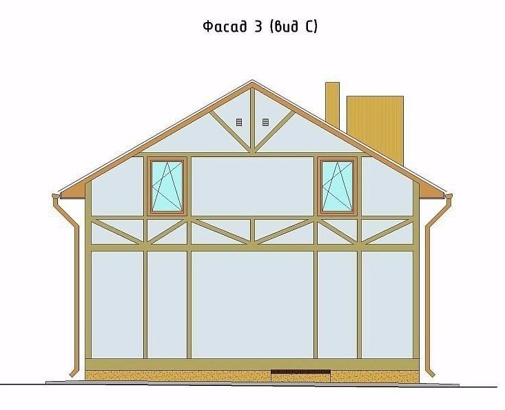 схема расположения досок для фасада фахверкового дома
