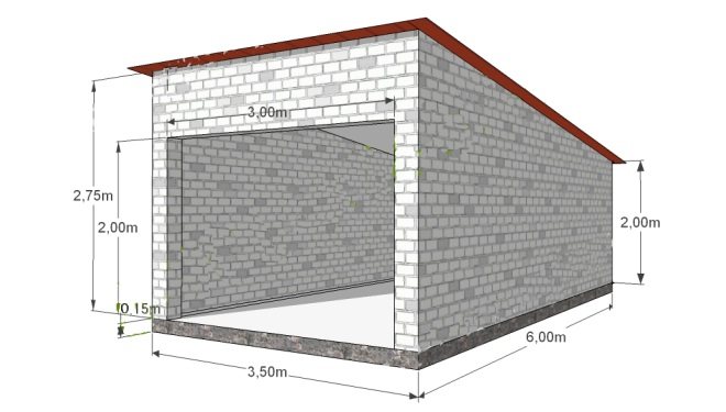кирпичный фундамент гаража